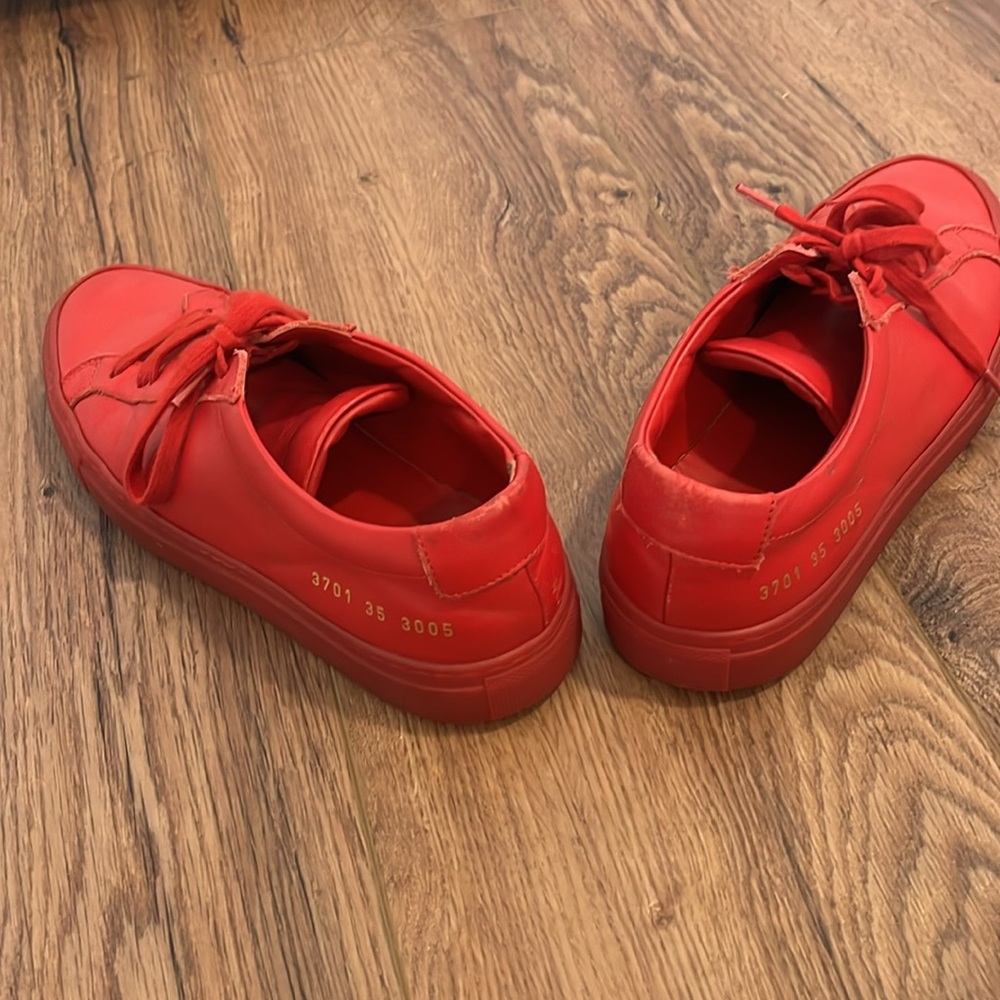 Common Projects Red Sneakers - Picture 3 of 7